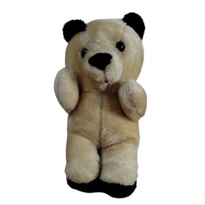 Vtg Allentown Toy Mfg Co. Teddy Bear Plush Hard Stuffed Animal Toy Korea Tan